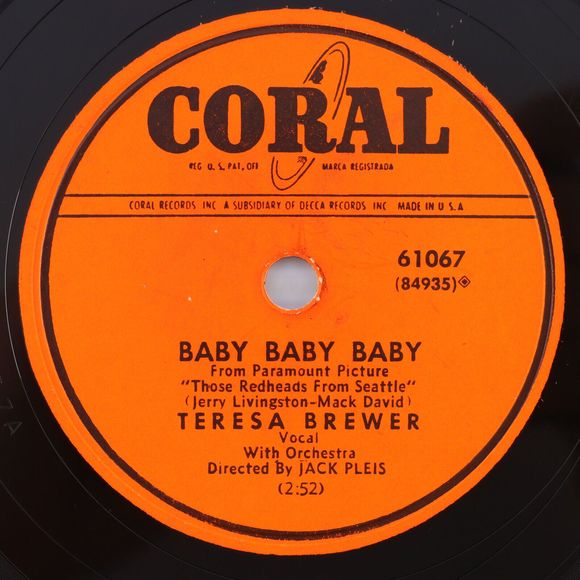 Teresa Brewer – I Guess It Was You All The Time 1953 78 rpm Record Coral – 61067 - Picture 3 of 16